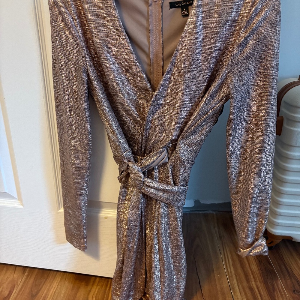 Blush/champagne shimmer dress